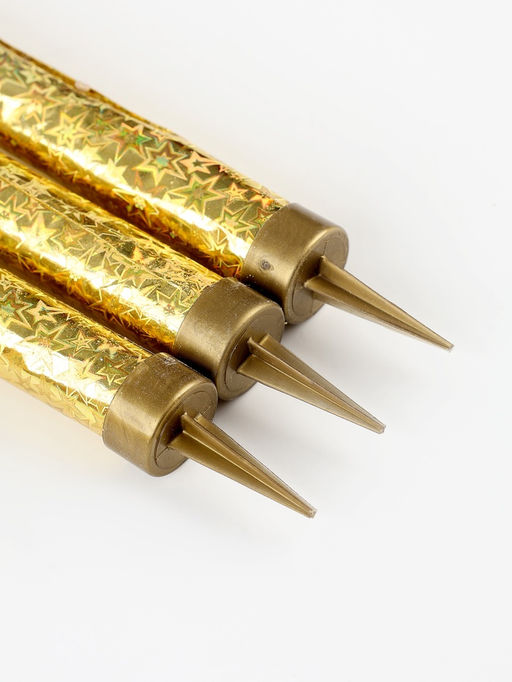 Свечи фонтаны в торт «Золотые искры», 3 шт., 20 см, горение 50 сек.