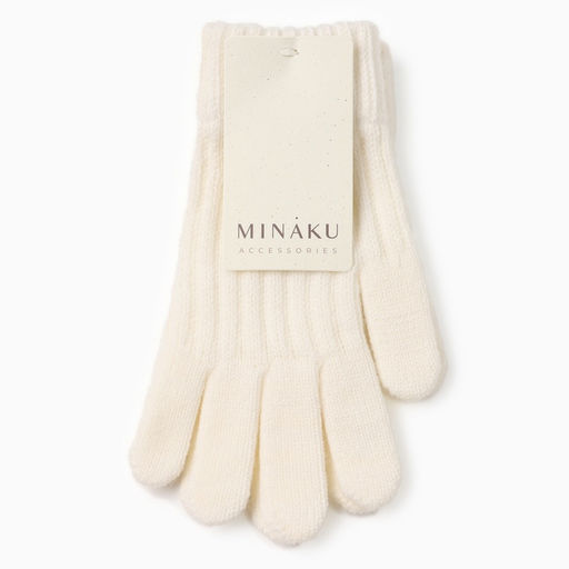 Перчатки женские MINAKU, молочные, 21 см