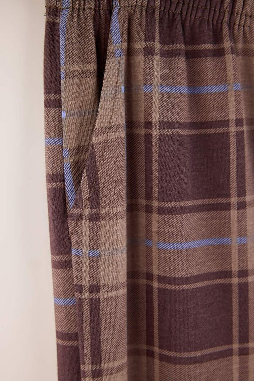 Kahverengi Regular Bask_l_ Homewear Pijama Tak_m_ TMNAW27PT00007 - Trendyolmilla фото 2