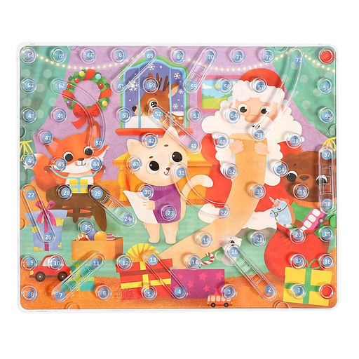 Настольная игра Горки и лестницы. Дед Мороз и фабрика подарков! - Лас играс kids фото 2