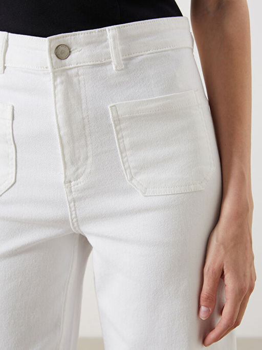 Wideleg Kad?n Jean Pantolon