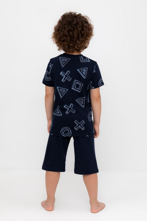 К 1614/объемные фигуры,индиго пижама дет