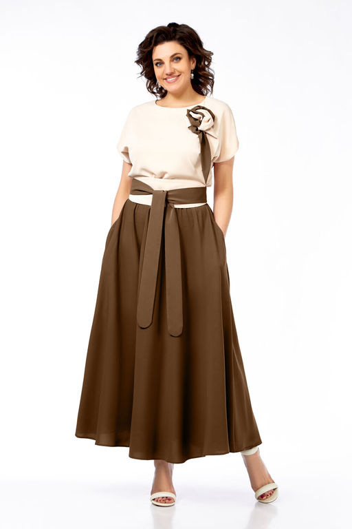 Платье Olga Style С912 коричневый