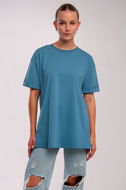 Арт. 31122 Футболка женская 44-52 (5 шт) Цвет:Голубой - Калинка фото 8