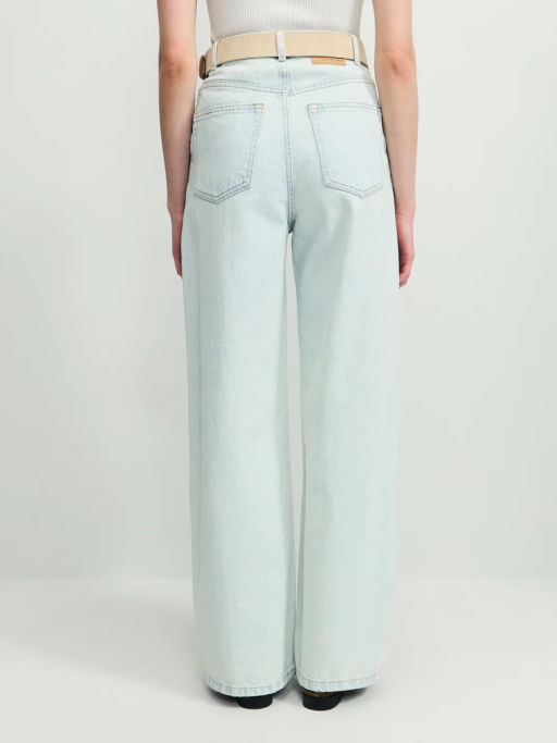 Джинсы широкие с ремнём с высокой посадкой ZR2604092334-100 / Zarina