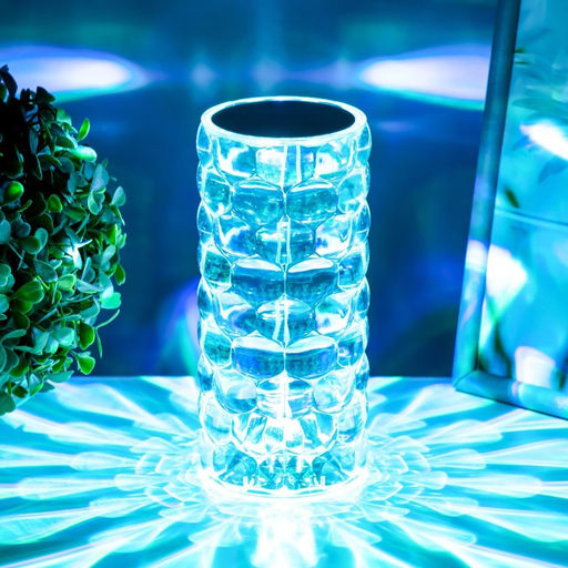 Настольная лампа с ПДУ Призма LED RGB сенсорная АКБ 8?8?18 см RISALUX