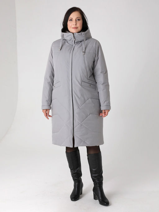 24418 Пальто серо-голубой