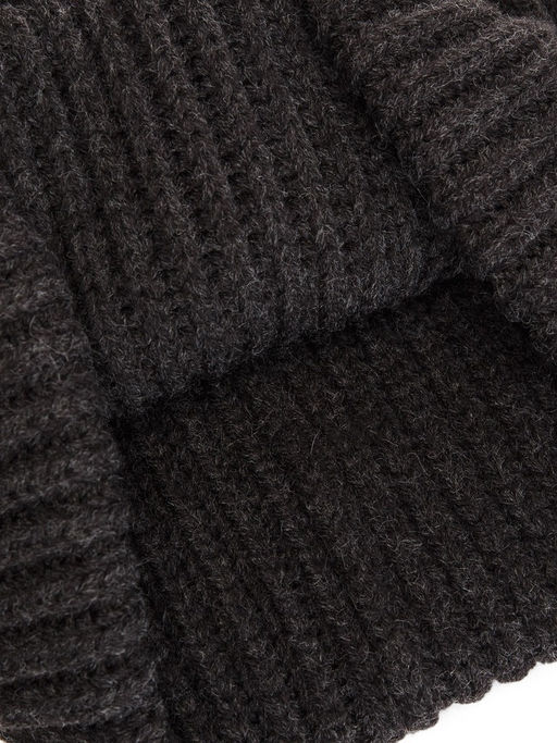 Шапка муж. шерсть+акр LB-A53125 d.grey/black