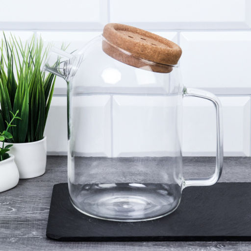 Чайник заварочный 1200 мл с ситом и пробковой крышкой / GT-35-39 /уп 36/ - Галеонтрейд фото 3