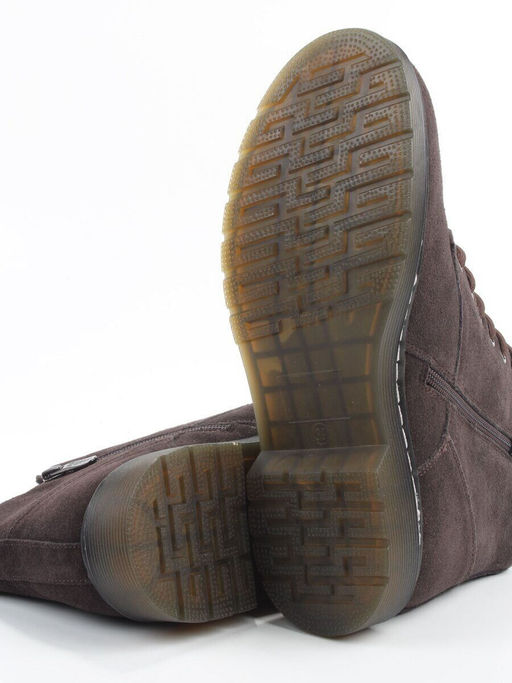 M15-35 BROWN Ботинки зимние женские (натуральная замша, натуральный мех)