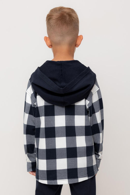 КР 302681/черный,клетка виши рубашка для мал