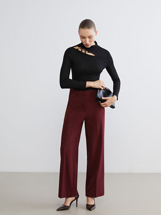 Standart Fit Geni? Pa?a Kad?n Pantolon