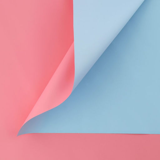 Пудровая плёнка двусторонняя Розовый+голубой, 50 мкм, 0.5 х 9 м - Дарите счастье фото 4