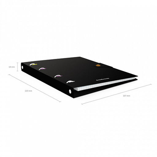 Цена за 24 шт. Тетрадь общая с пластиковой обложкой на кольцах ErichKrause Accent, ассорти, А5, 80 листов, клетка, на кнопке  фото 10