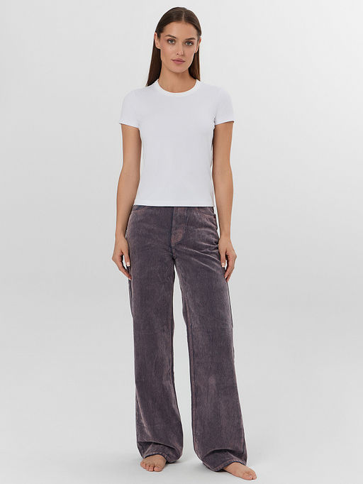 Джинсы женские wide leg пыльно-розовые - Mark formelle фото 4