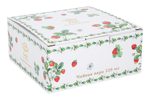 Чашка с блюдцем Земляничная поляна, 0,22 л - Anna lafarg emily фото 5