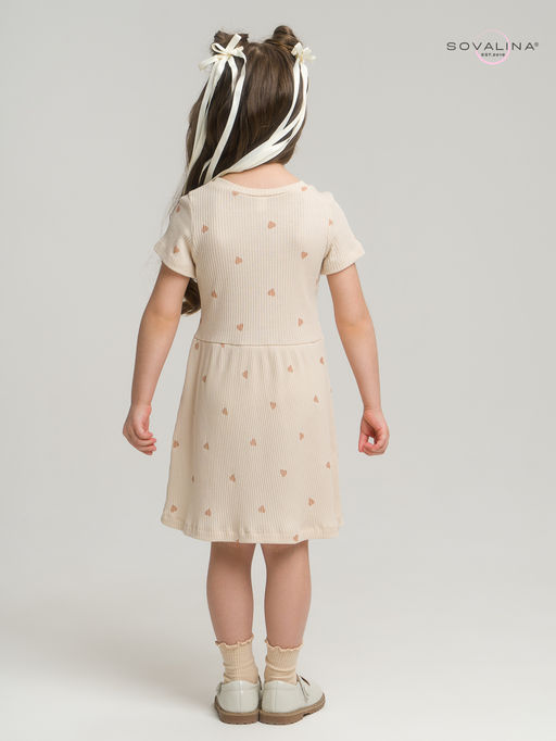 Платье Лето лапша кофейные сердечки