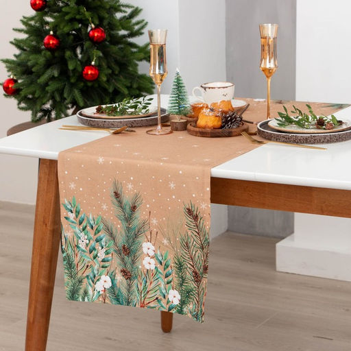Дорожка на стол новогодняя Этель Fir branches 40*146 см, 100% хлопок, саржа 190 г/м2  фото 4