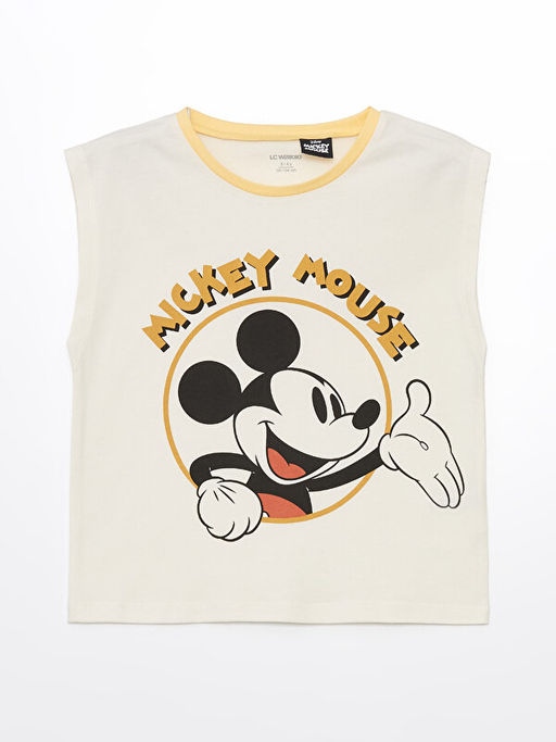 Bisiklet Yaka Mickey Mouse Bask?l? Erkek Bebek 3l? Tak?m - Waikiki фото 3