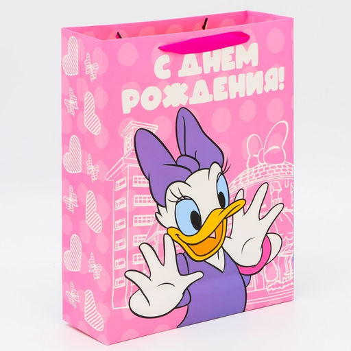 Пакет подарочный С Днем рождения!, Минни Маус, 31х40х11,5 см - Disney фото 2