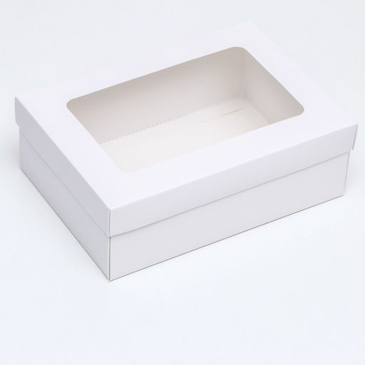 Цена за 5 шт. Коробка складная, крышка-дно, с окном, белая, 24 х 17 х 8 см - UPAK LAND фото 2