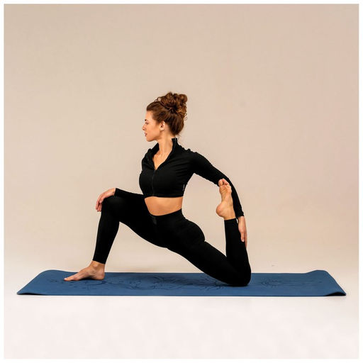 Коврик для фитнеса и йоги Sangh Moon, нескользящий, 183×61×0.6 см, синий