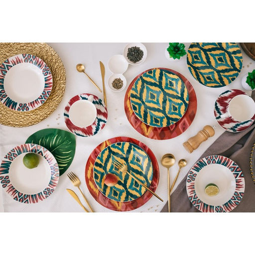 Тарелка фарфоровая десертная Доляна Askm, d=20,5 см, цвет зелёный  фото 14