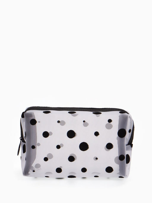 Косметичка дор Горох, сетка 18*7,5*10, отд на молнии, белый
