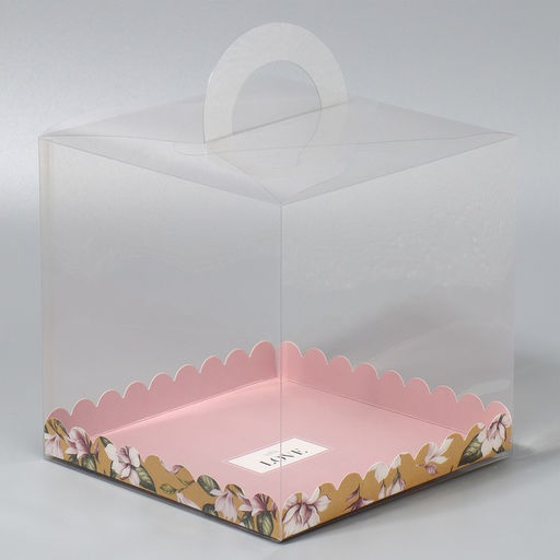 Цена за 5 шт. Коробка кондитерская, сундук, упаковка, With love, 20×20×20 см