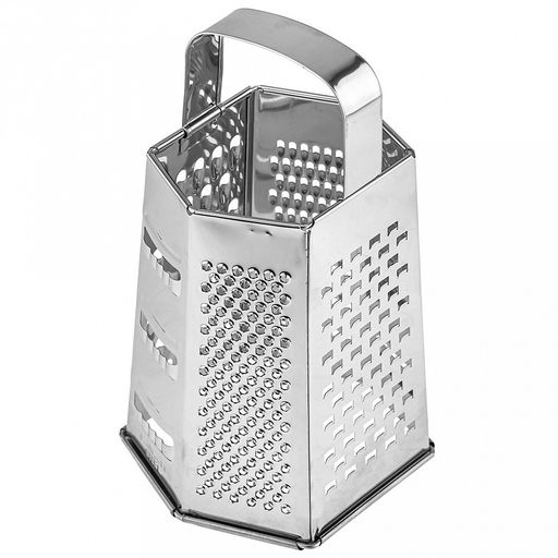 Терка из нержавеющей стали шестигранная ручка из нержавеющей стали 19,5см, основание 11,8х10,5см Кулинар (Китай)