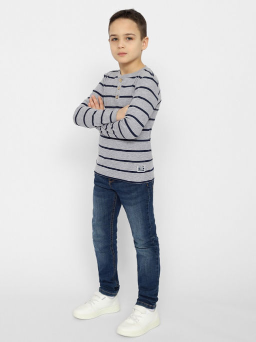 CSKB 63465-11-353 Джемпер для мальчика,светло-серый меланж