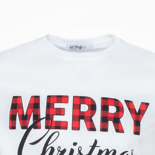 Футболка мужская KAFTAN Merry Christmas, размер 54, хлопок 100%, белая