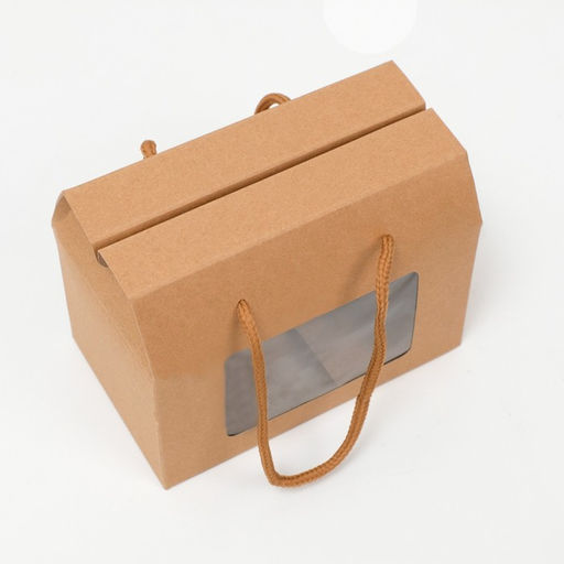 Цена за 5 шт. Коробка-пакет, с окном и ручками, крафтовая, 15 х 11 х 9 см - UPAK LAND фото 2