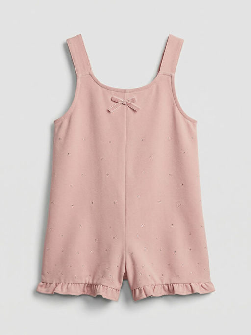 Fiyonk Detayl? K?z ?ocuk Salopet Elbise