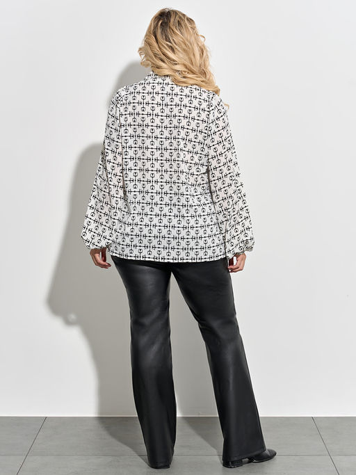 Блузка 0059-27п кремово-белый - Dora фото 10