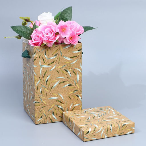 Коробка складная Веточки, 14 х 23 см