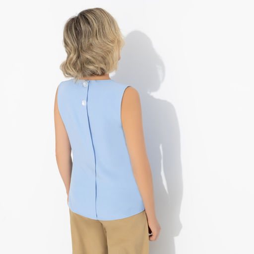 Блуза с декоративными защипами Счастье с тобой (лазурная) - Charutti фото 5