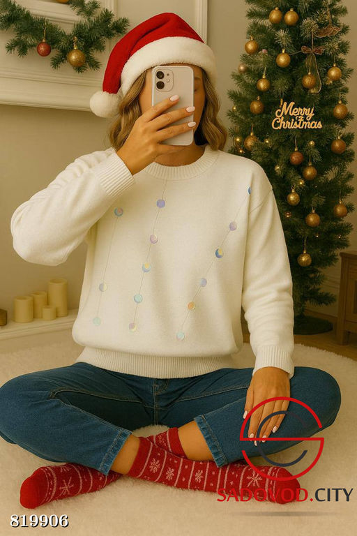 Новогодняя кофта женская