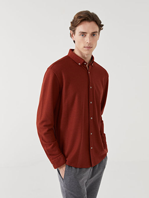 Slim Fit Uzun Kollu Erkek G?mlek