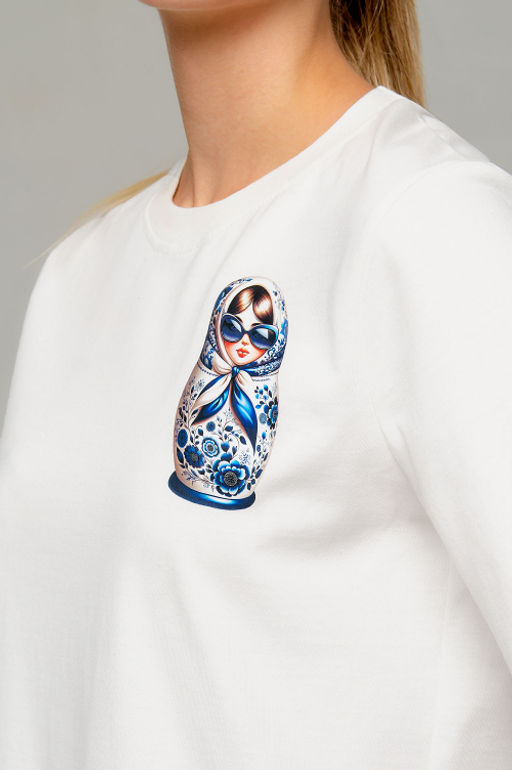 Арт. 31140 Футболка женская Россия 44-50 (4 шт) Цвет:молочный - Калинка фото 12