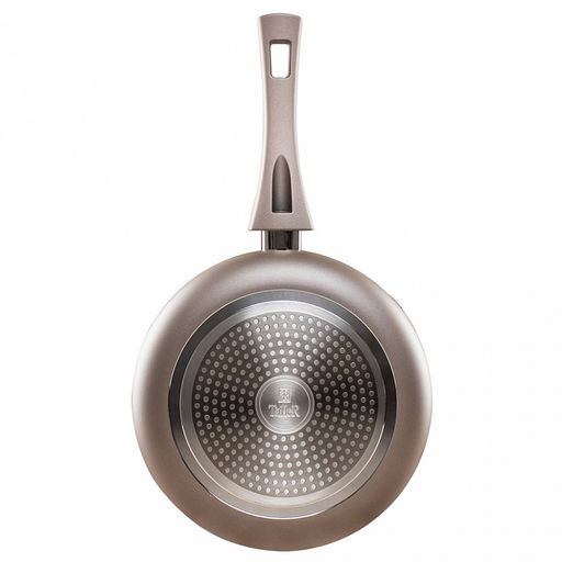 Сковорода с антипригарным покрытием д28см Комфорт, h7см, s2,5мм, дно д20,7см, s3мм, глубокая, штампованный алюминий, бакелитовая ручка, TalleR (Китай) Подходит для всех видов плит, включая индукционную. - Домашняя мода фото 4