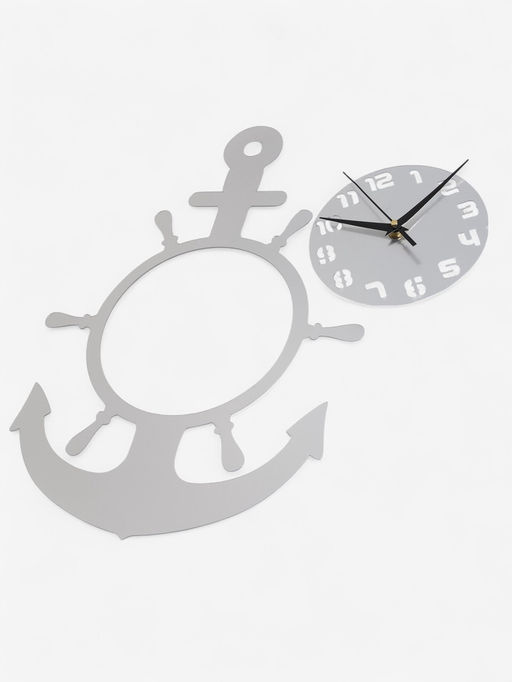 Часы настенные интерьерные Якорь, 3D, наклейка, 45?31 см