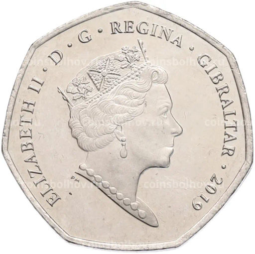Монета 50 пенсов 2019 года Гибралтар Островные игры