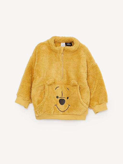 Dik Yaka Uzun Kollu Winnie the Pooh Nak??l? Pel?? Erkek Bebek Sweatshirt - Waikiki фото 2