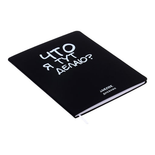 Дневник школьный для 1-11 классов «Что я тут делаю?», интегральная обложка, искусственная кожа, шелкография, ляссе, 80 г/м²