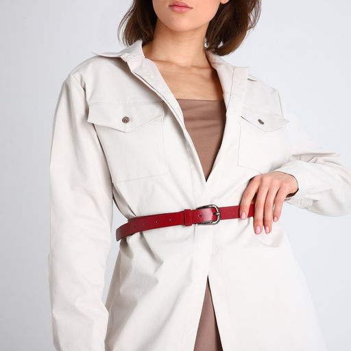 Ремень женский, ширина 2,2 см, винт, пряжка металл, цвет бордовый - Simaland фото 3