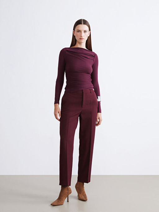 Kay?k Yaka B?zg?l? Bluz