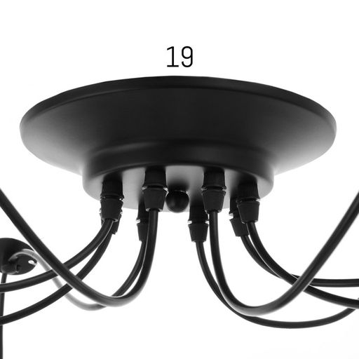 Светильник BayerLux «Паук», чёрный, 8×40W, E27, 80×80×90 см