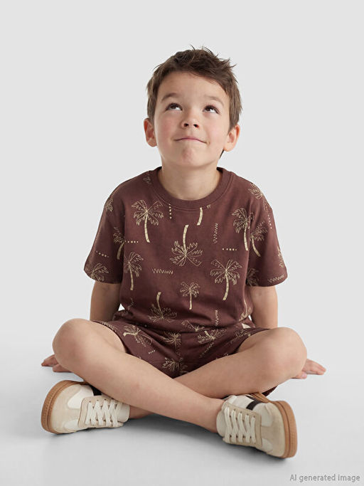 Desenli Erkek ?ocuk Ti??rt ve ?ort