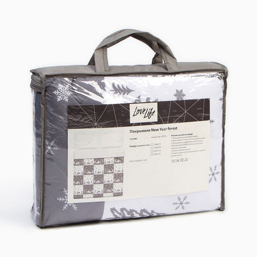 Покрывало LoveLife евро New year forest 200*2105см, микрофайбер, 100% п/э  фото 4